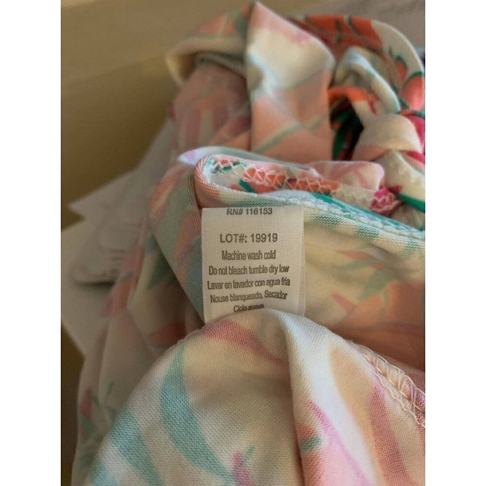 Poof New York Womens Top Size Medium Multicolor Palm Leaves Spaghetti Straps NWT - Picture 12 of 12